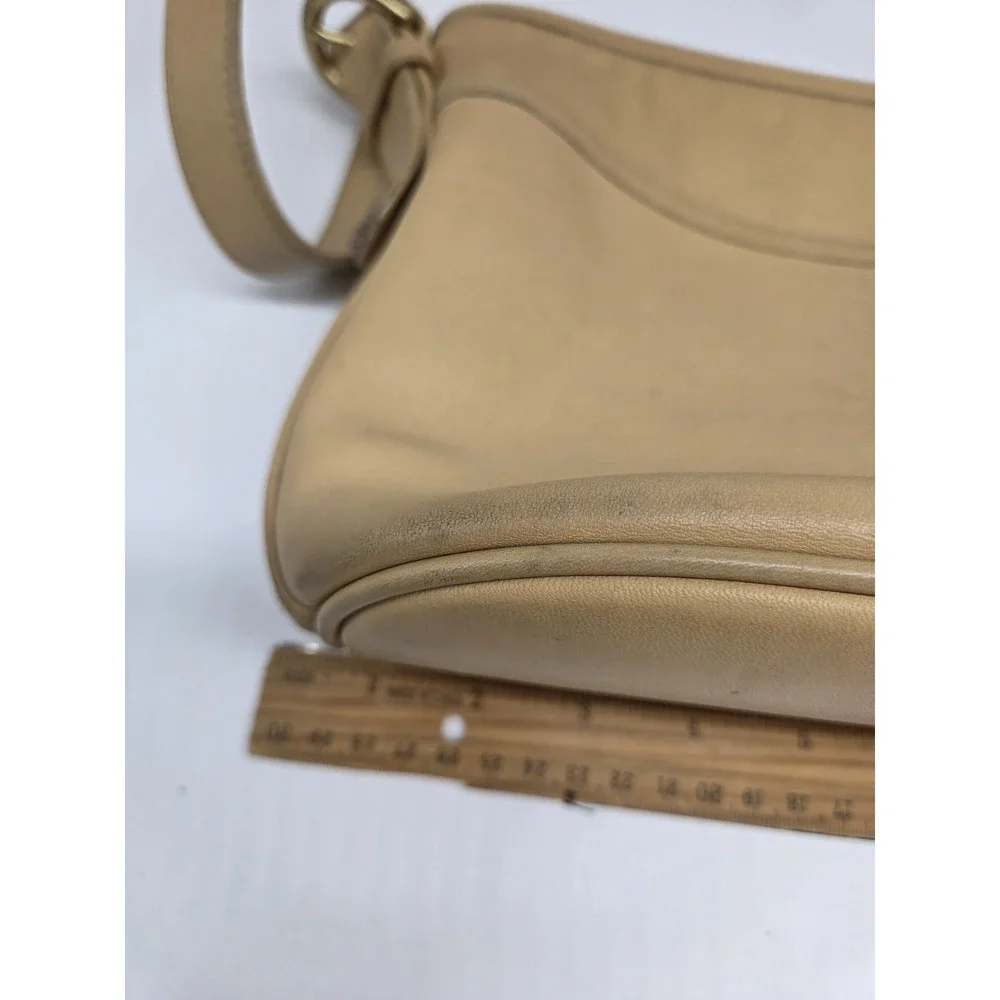 Coach 4143 Worth Bag Glove‑Tanned Leather Shoulder Bag Beige Vintage‎ Made USA